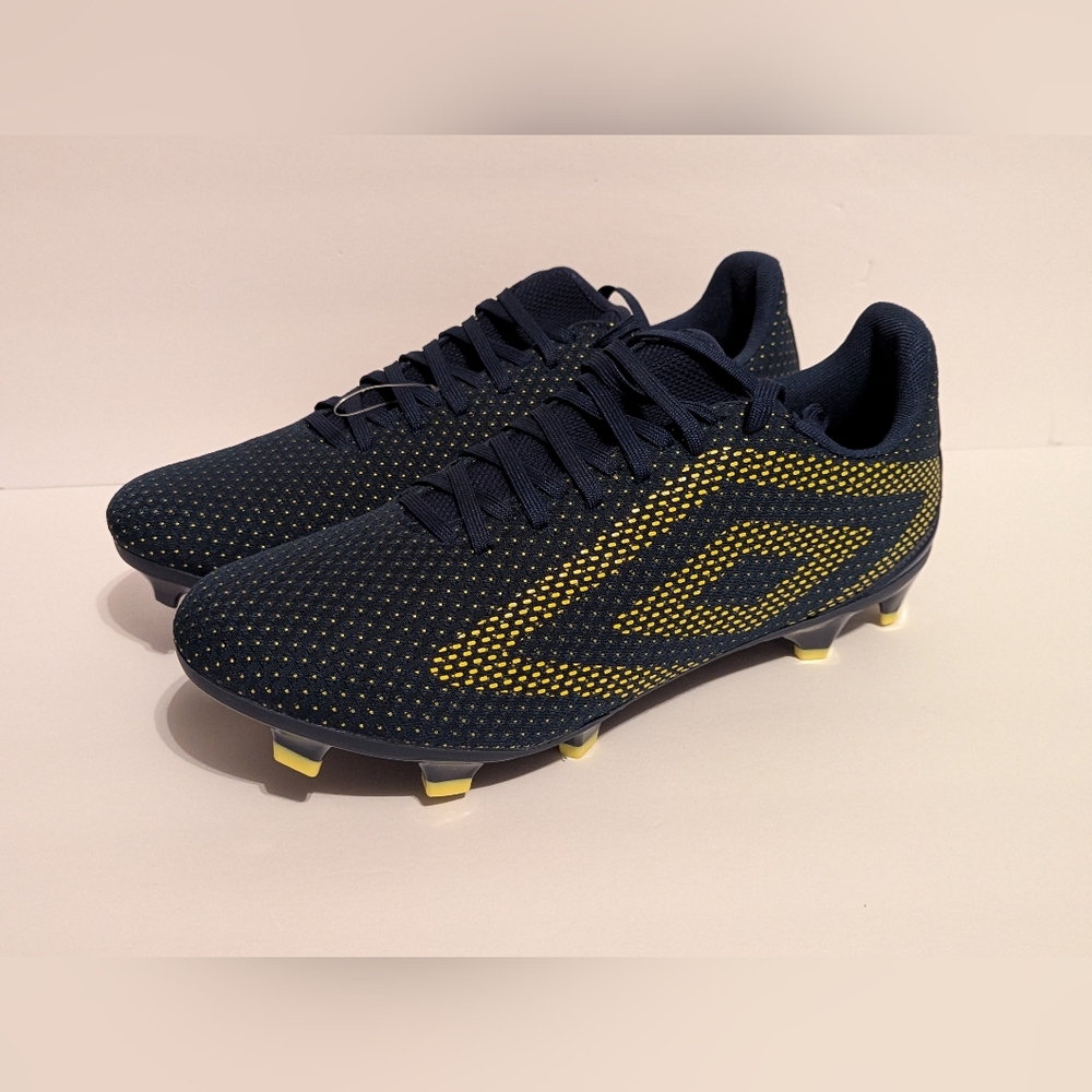 Umbro Men's Velocita Matrix Club FG Soccer Cleat Navy/Blazing Yellow Men's Sz 11